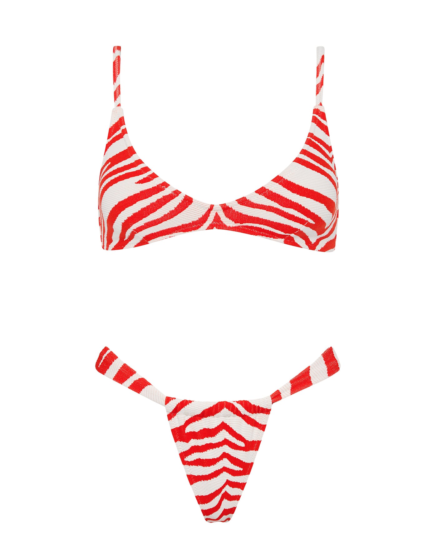MAIA - CHERRY ZEBRA SPLASH Crop Bikini Set - Image 10