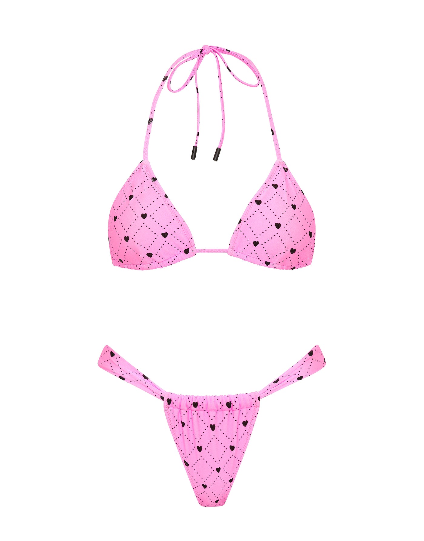 VINCA - CASSI Pink Heart Triangle Bikini Set - Image 10