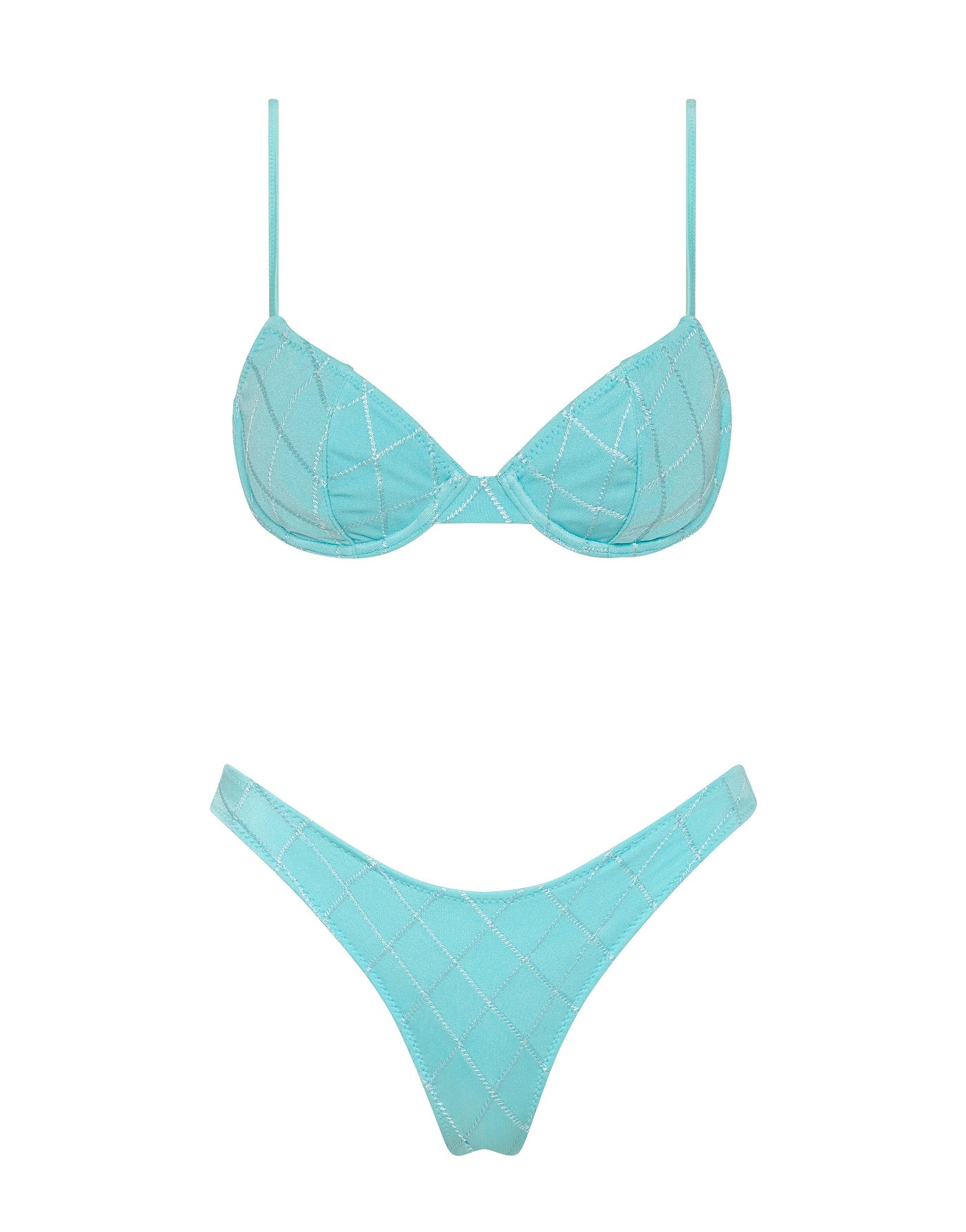 JARA - SKY HIGH Blue Balconette Bikini - Image 6