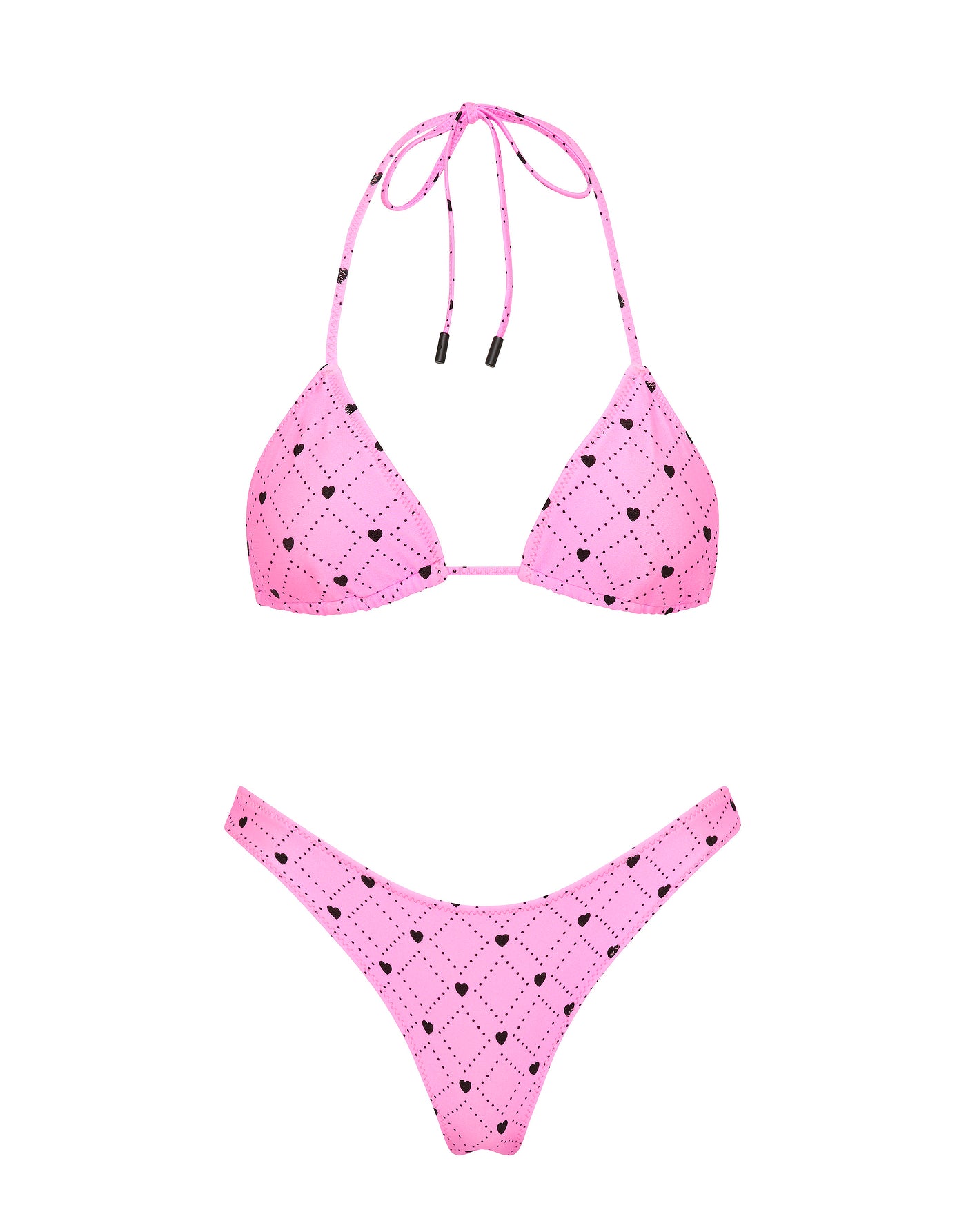 VINCA - CASSI Pink Heart Triangle Bikini Set - Image 6