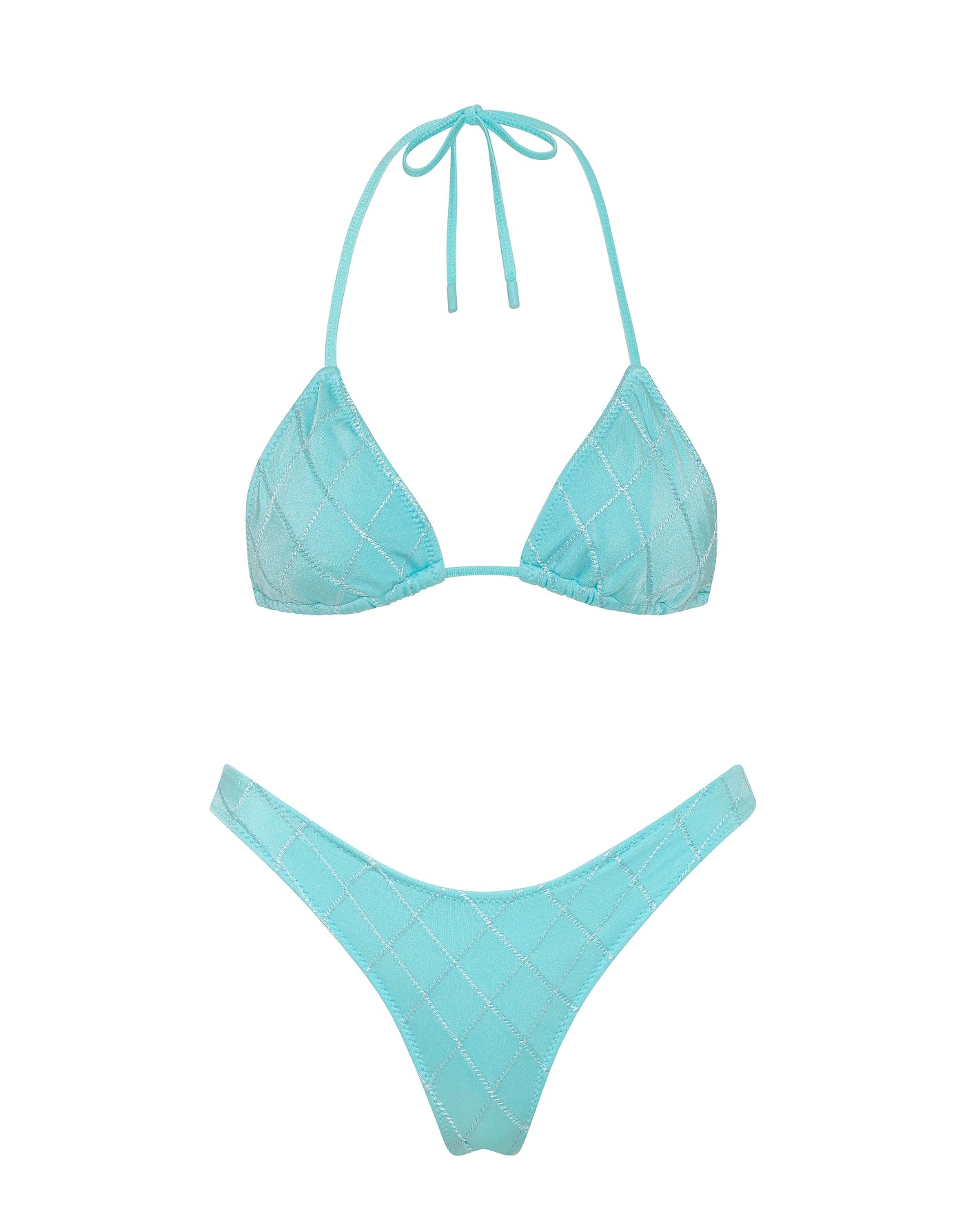 VINCA - SKY HIGH Blue Triangle Bikini Set - Image 6
