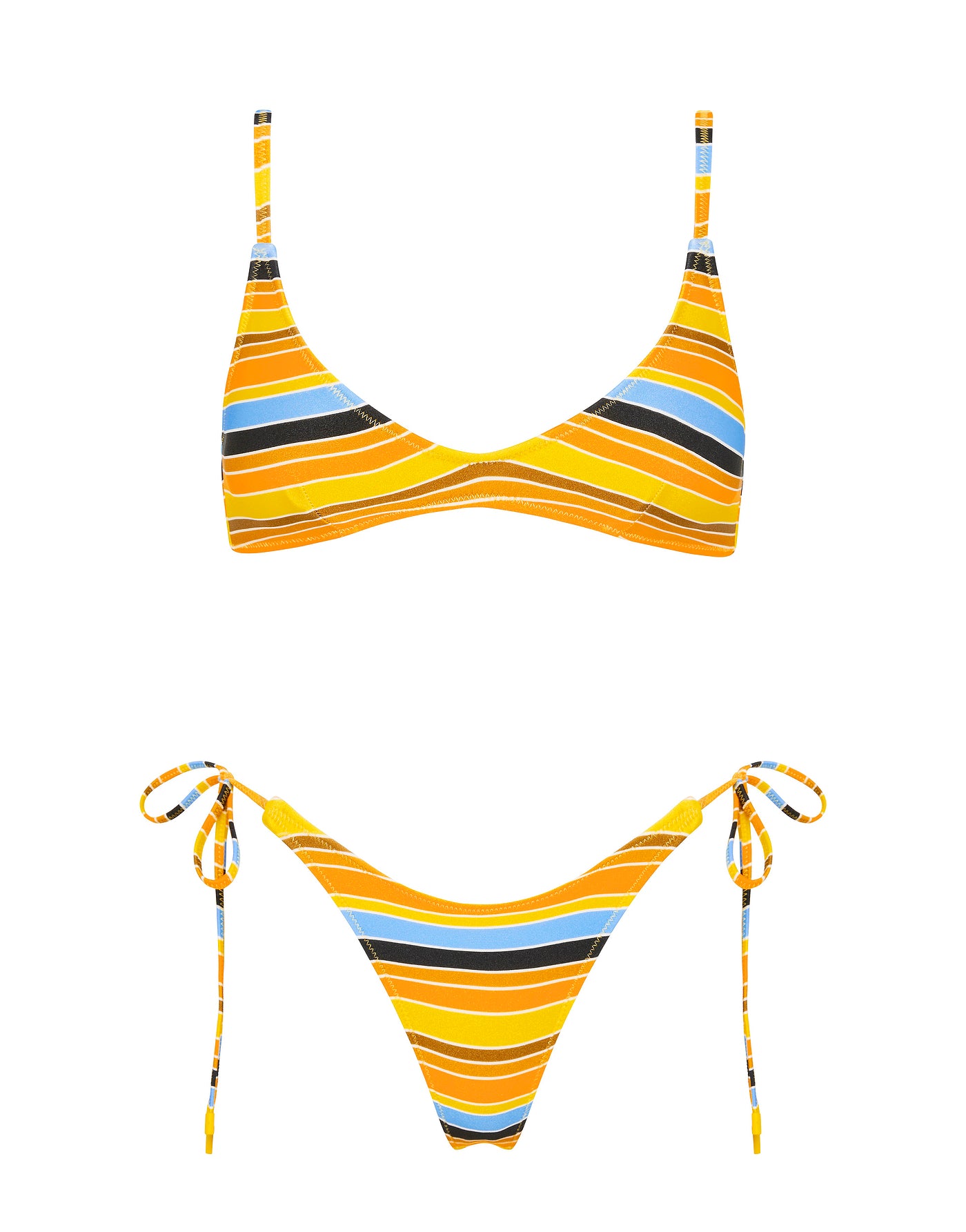 MAIA - TORE Stripe Scoop Bikini Set - Image 7