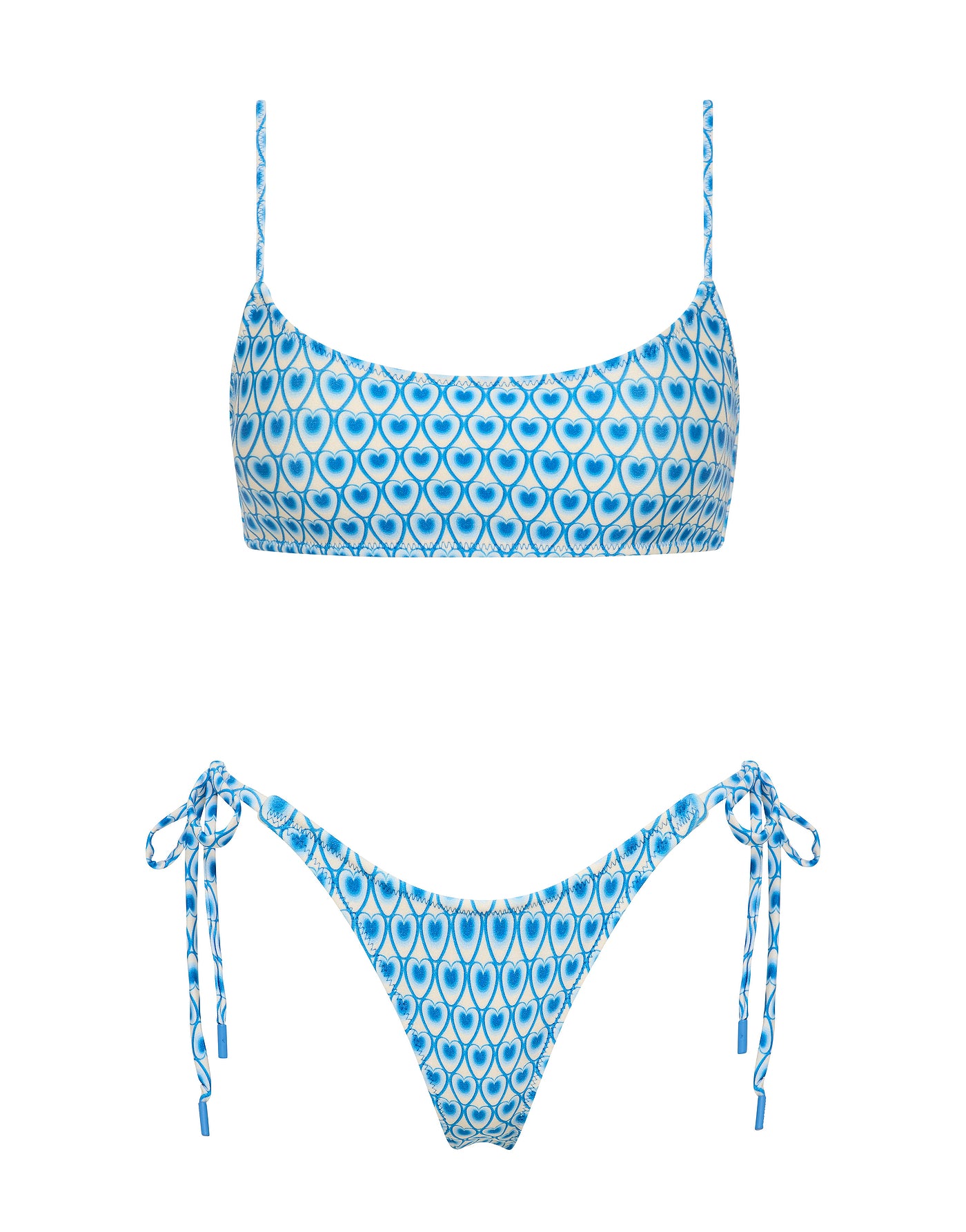 MICA - RIYA Blue Geometric Crop Bikini Set - Image 7