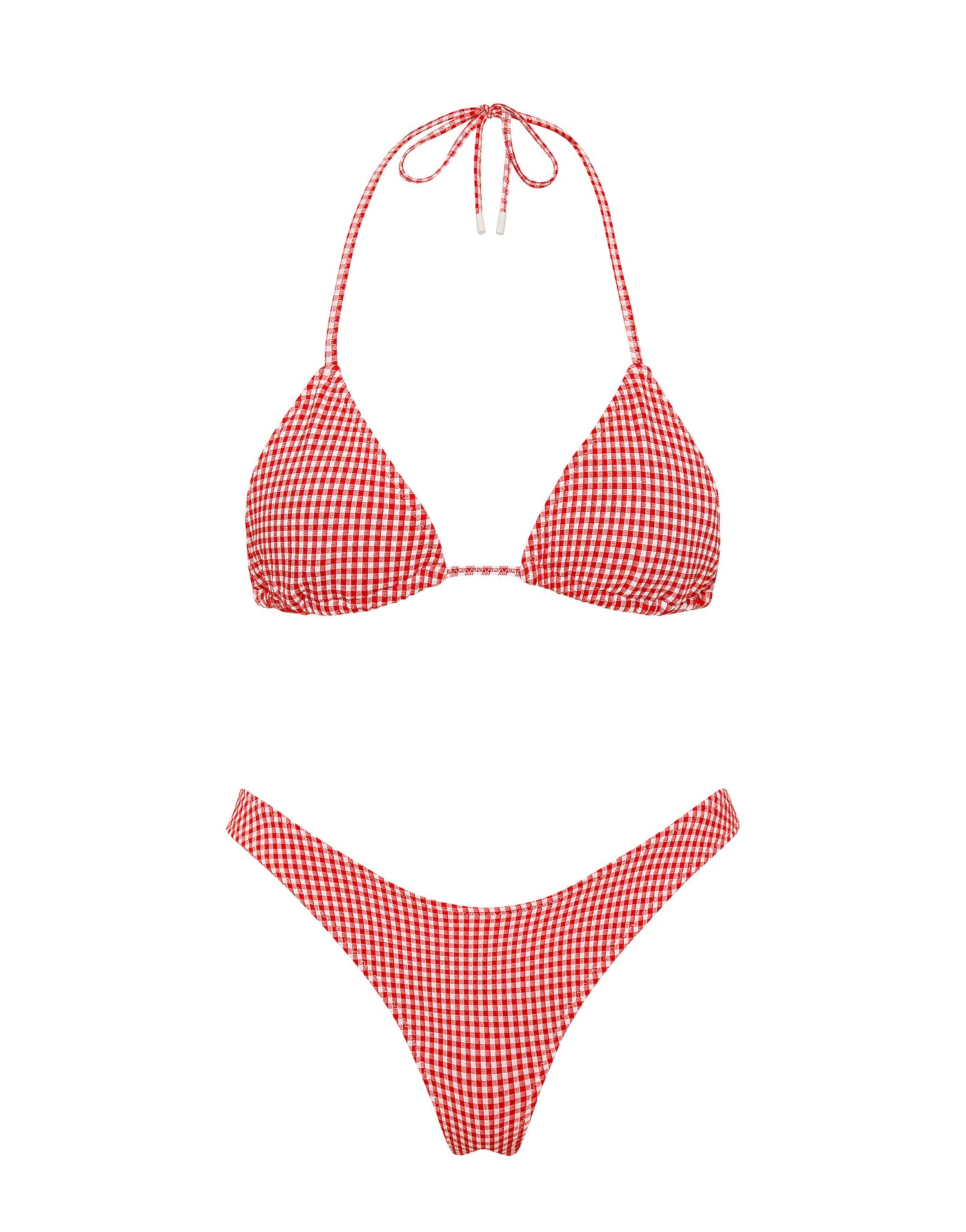 VINCA - PRON Red Gingham Triangle Bikini Set - Image 6